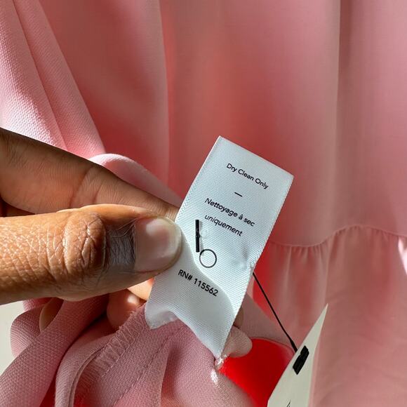 Likely Dress Leila Blush Pink Drop Waist Sleeveless Halter Mini Dress Size 4 - Picture 8 of 9